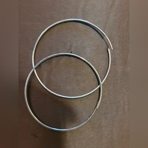 Sterling silver earrings - about 2.5 inches in diameter